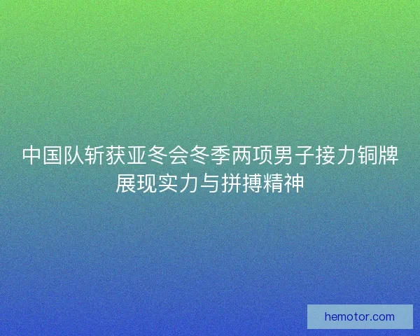 中国队斩获亚冬会冬季两项男子接力铜牌展现实力与拼搏精神
